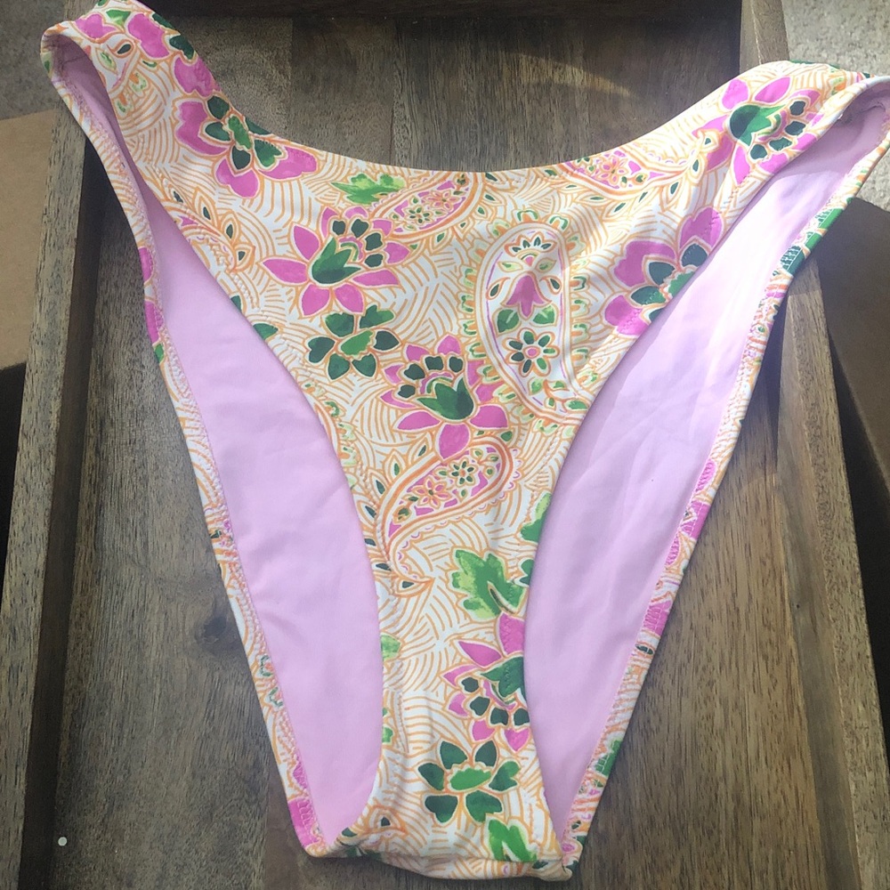 Aerie Pink and Green Bikini Bottom